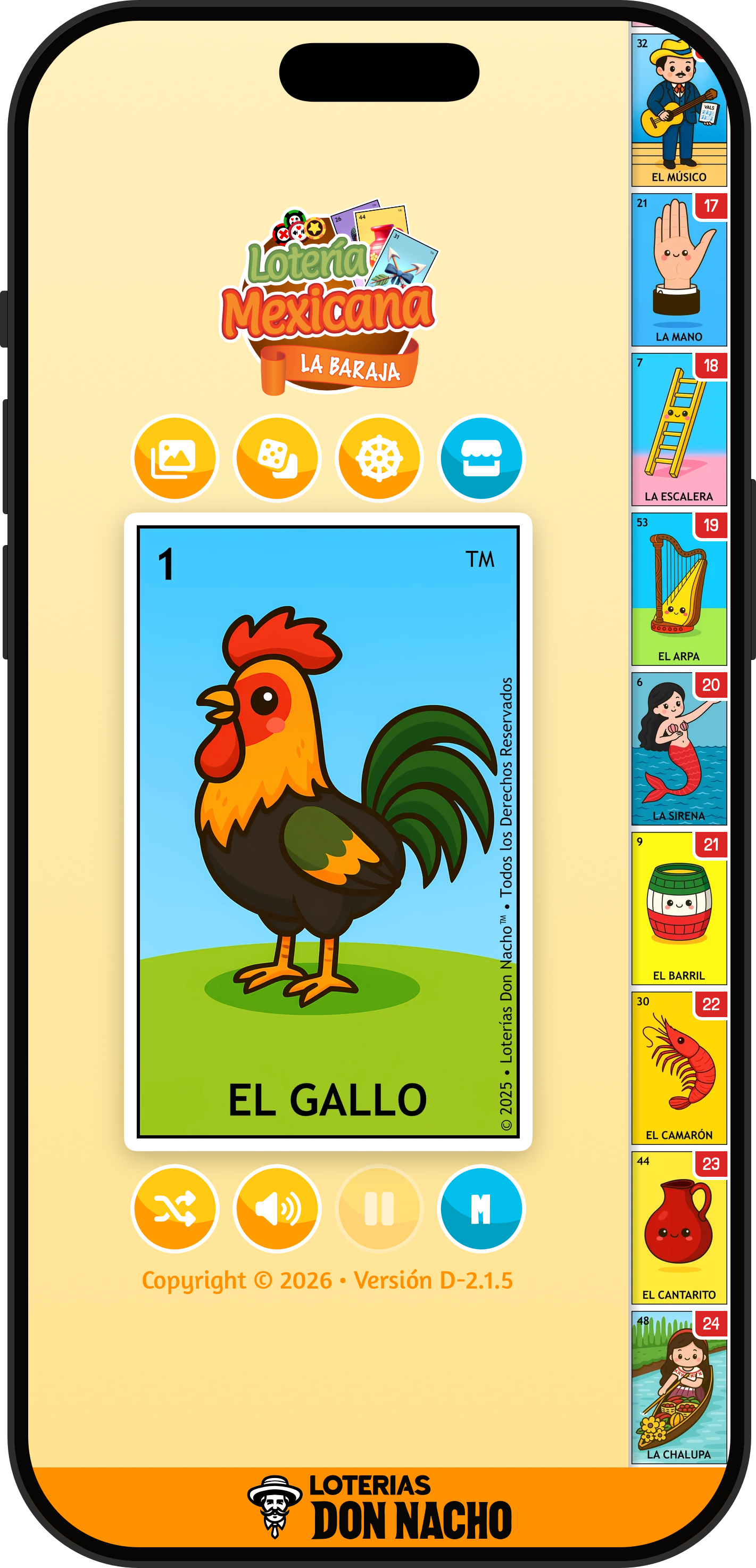 App Lotería Mexicana La Baraja