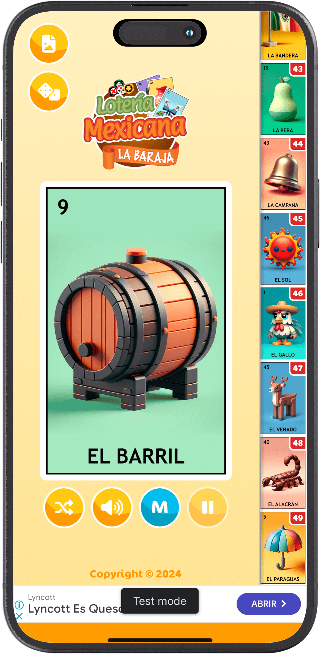 Mockup de la App de Lotería Mexicana
