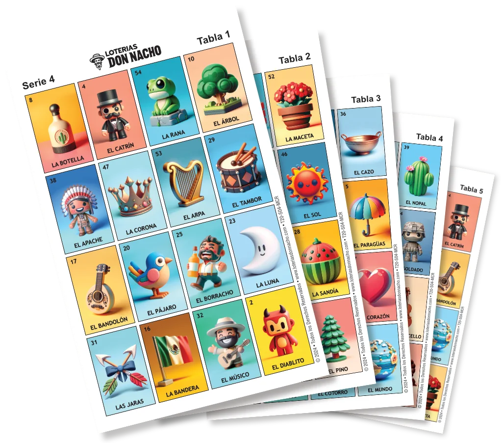 Tablas de la Lotería Mexicana