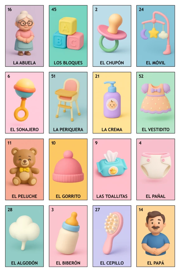 Baby Shower - Paquete Evento, Colección A (50 Tablas)