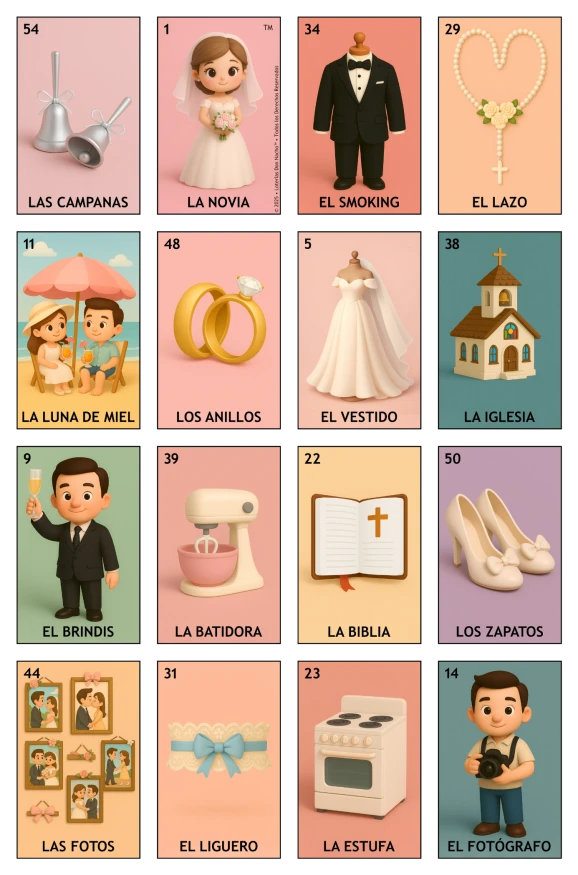 Despedida de Soltera - Paquete Kermés, Colección Maestra (100 Tablas)