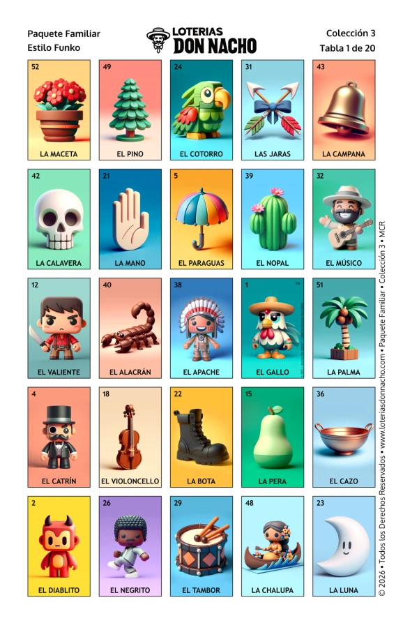 Funko 5x5 - Paquete Familiar, Colección 3 (20 Tablas)