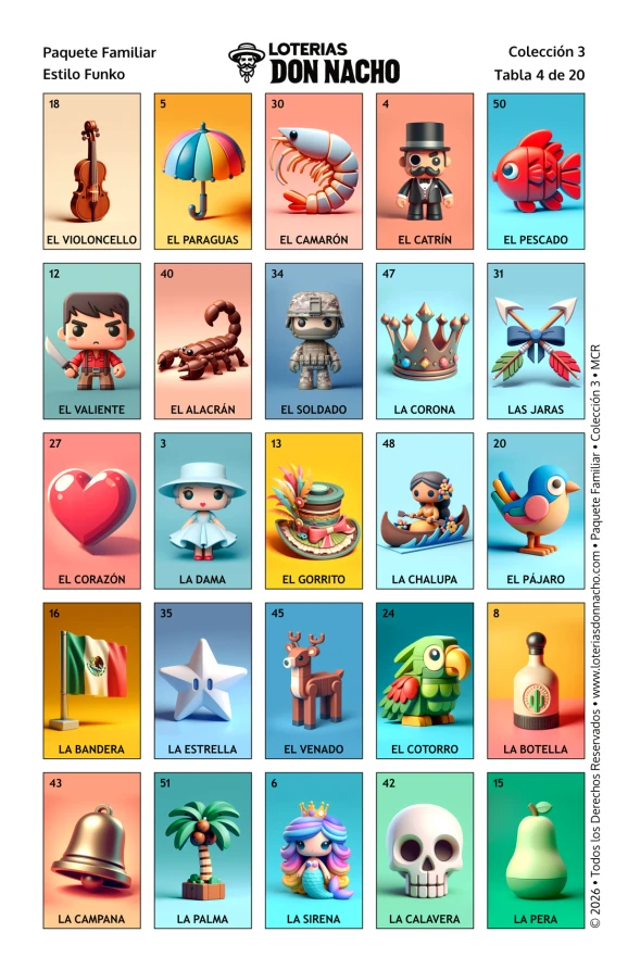 Funko 5x5 - Paquete Familiar, Colección 3 (20 Tablas)