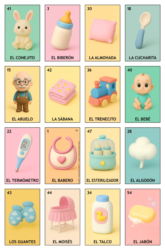 Baby Shower - Paquete Familiar, Colección 2 (20 Tablas)