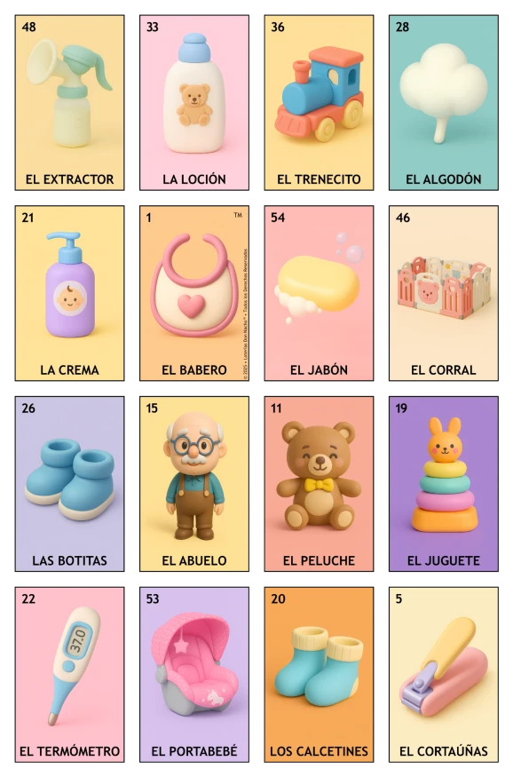 Baby Shower - Paquete Familiar, Colección 4 (20 Tablas)