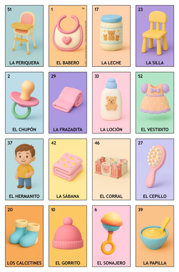 Baby Shower - Paquete Familiar, Colección 4 (20 Tablas)